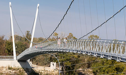 bridge spanning the Rhône